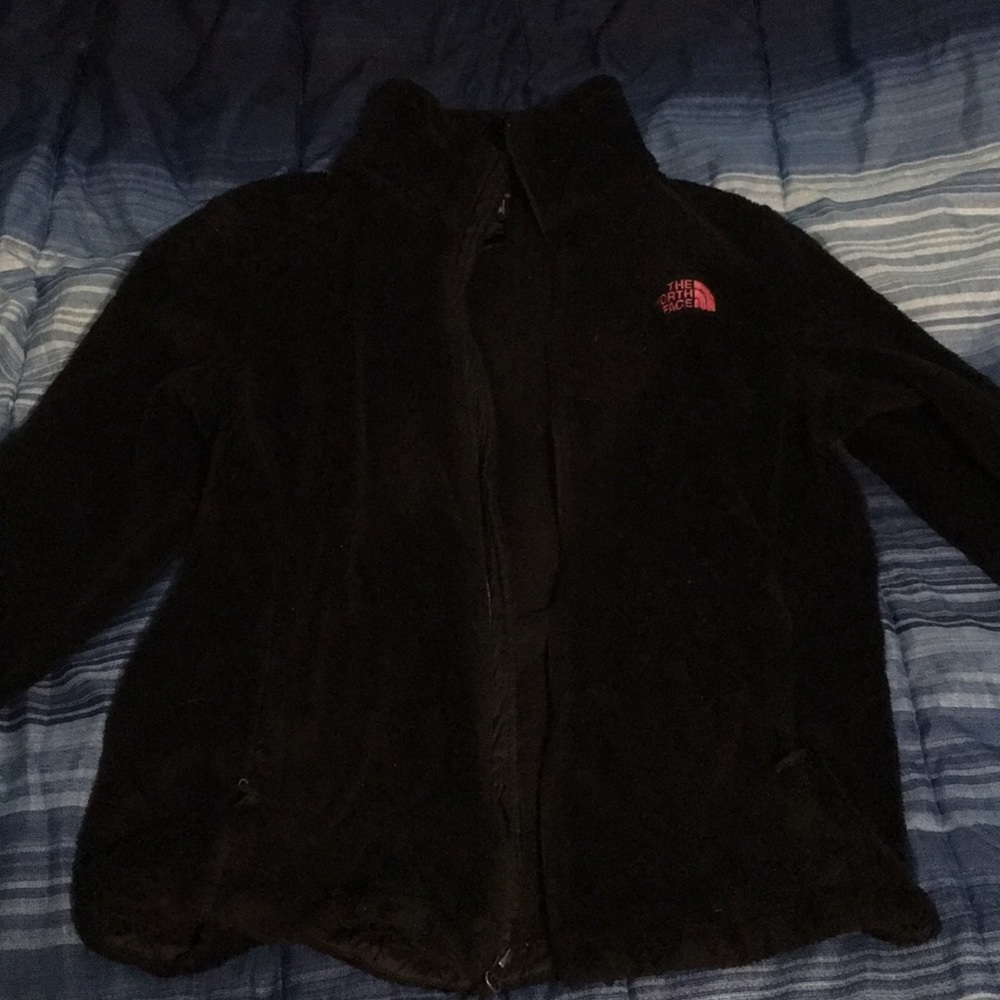 Black and Pink North Face jacket